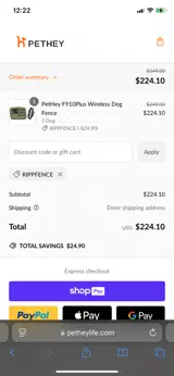 RIPPFENCE coupon verification screenshot