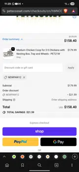NEWPAW12 coupon verification screenshot