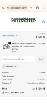 NEOMAR coupon verification screenshot