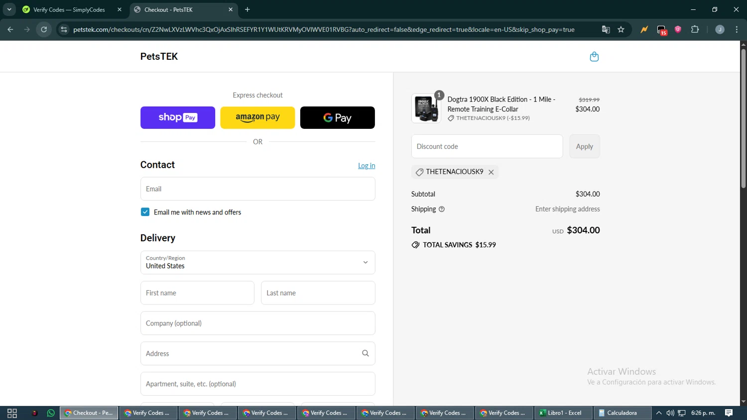Petstek promo code screenshot showing code TheTenaciousK9 applied at Petstek checkout page. Uploaded by SimplyCodes community member CashShopper1214 on Jul 7, 2025
