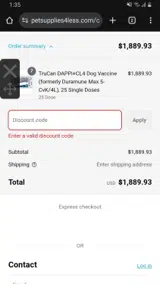 SAVERXJULY coupon verification screenshot
