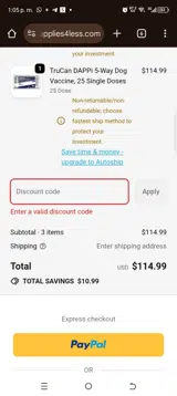 sms-DAPCSYQL coupon verification screenshot