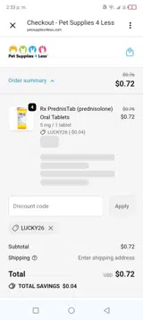 Lucky26 coupon verification screenshot