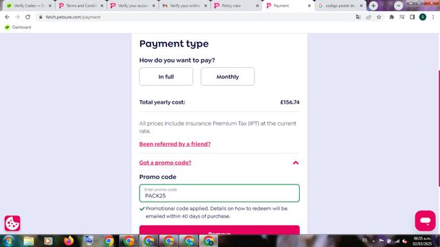 Petgevity checkout page showing Petgevity promo code box | Screenshot taken by SimplyCodes community member on Mar 2, 2025
