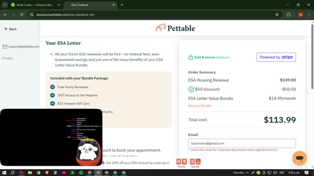 Pettable checkout page showing Pettable coupon code box | Screenshot taken by SimplyCodes community member on Mar 10, 2025