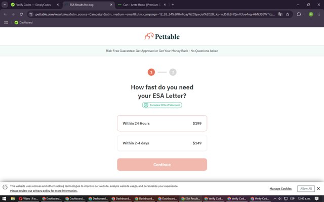 Pettable checkout page showing Pettable coupon code box | Screenshot taken by SimplyCodes community member on Jan 4, 2025