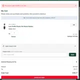 EJ025A coupon verification screenshot