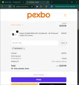 Pexbo coupon verification screenshot