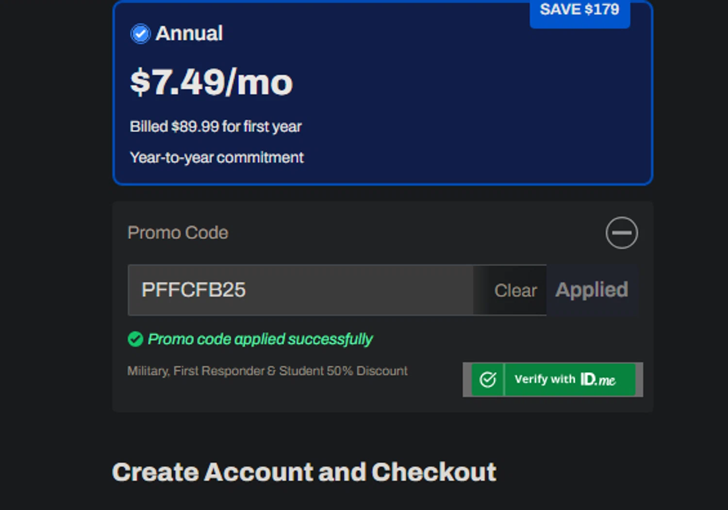 Pro Football Focus checkout page showing Pro Football Focus promo code box | Screenshot taken by SimplyCodes community member on Feb 8, 2026