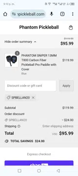 SPBELLAN20 coupon verification screenshot