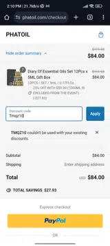 Tmqz10 coupon verification screenshot