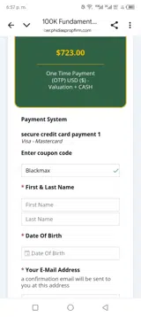 Phidias Propfirm coupon verification screenshot
