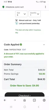 Philadelphia Union coupon verification screenshot