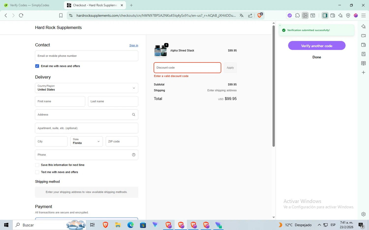 Philadelphia Eagles coupon code screenshot showing code PNCXPAZE applied at Philadelphia Eagles checkout page. Uploaded by SimplyCodes community member aaaaaaaaaaaaaaa on Feb 23, 2026