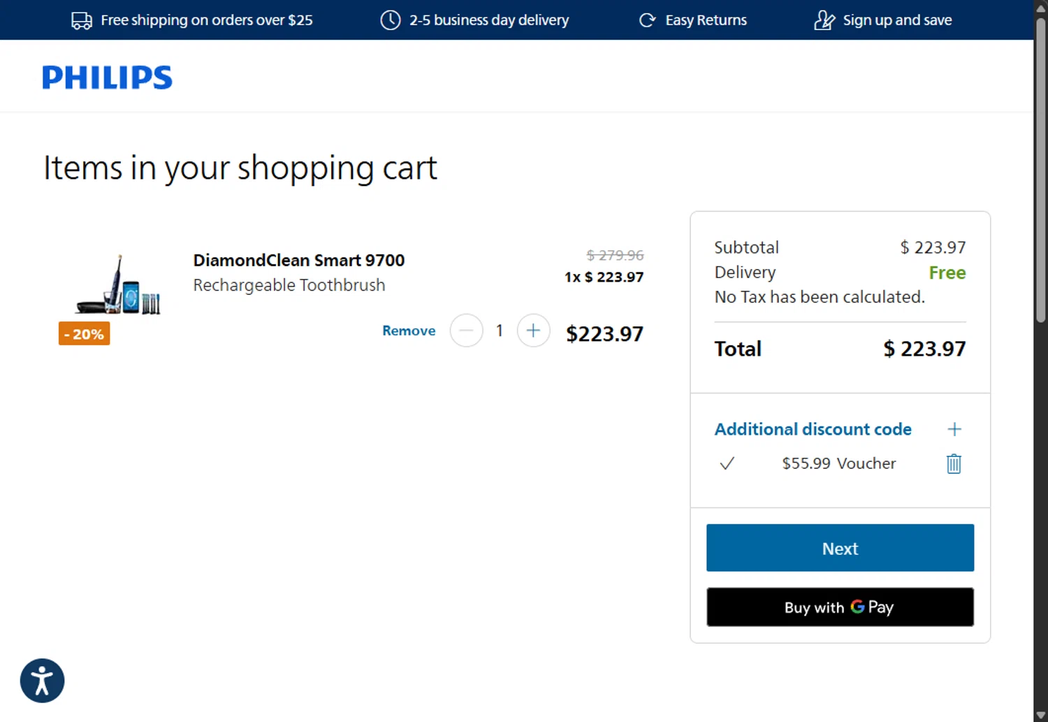 Philips Avent checkout page showing Philips Avent promo code box | Screenshot taken by SimplyCodes community member on Dec 13, 2025