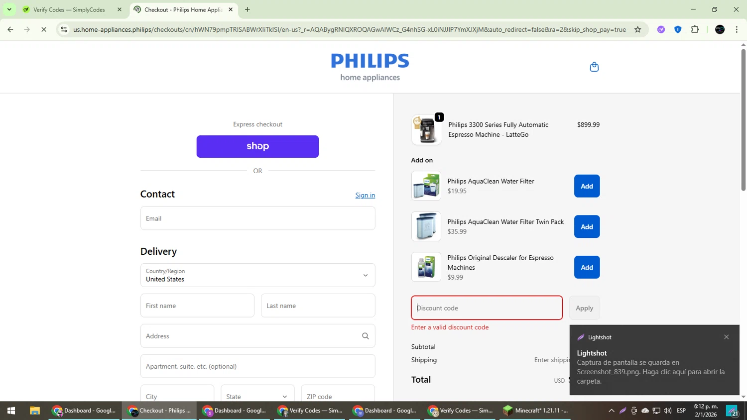 Philips Home Appliances discount code screenshot showing code BEAN15 applied at Philips Home Appliances checkout page. Uploaded by SimplyCodes community member CarmenVGR on Jan 2, 2026