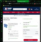 Philadelphia Phillies coupon verification screenshot