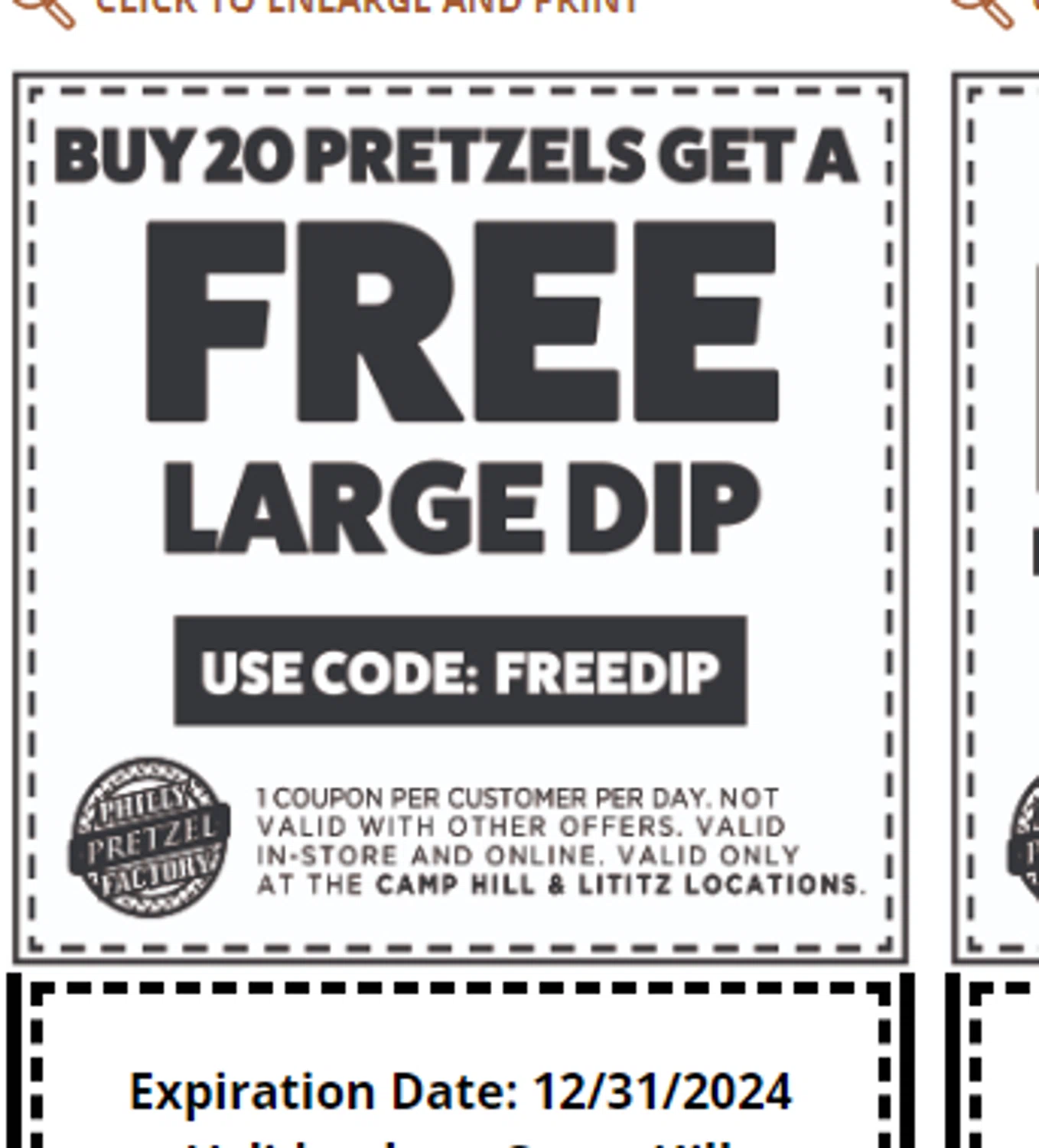 Philly Pretzel Factory checkout page showing Philly Pretzel Factory promo code box | Screenshot taken by SimplyCodes community member on Feb 11, 2024