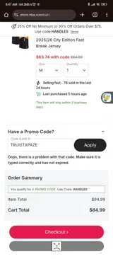 TRUISTXPAZE coupon verification screenshot