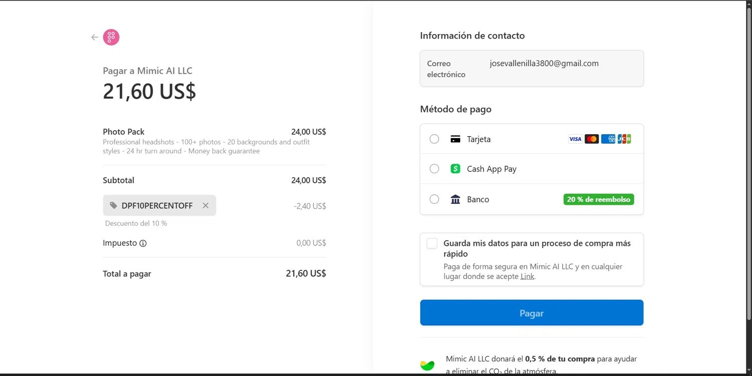 PhotoPacks.AI promo code screenshot showing code DPF10PERCENTOFF applied at PhotoPacks.AI checkout page. Uploaded by SimplyCodes community member Depressive on Aug 24, 2025