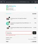 15eralybird25 coupon verification screenshot