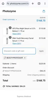 Beautyprofessor coupon verification screenshot