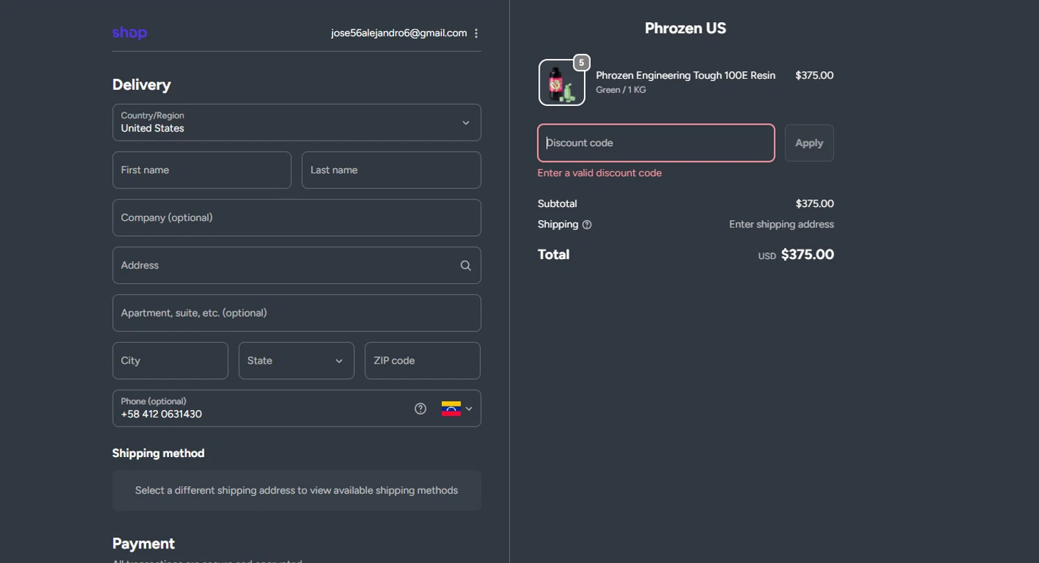 Phrozen Technology promo code screenshot showing code MOBILE15 applied at Phrozen Technology checkout page. Uploaded by SimplyCodes community member D_9278 on Oct 19, 2025
