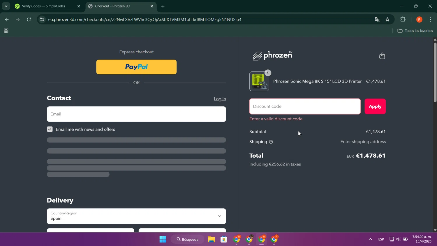 Phrozen Technology promo code screenshot showing code XMMM15 applied at Phrozen Technology checkout page. Uploaded by SimplyCodes community member FortunateElite9977 on Apr 15, 2025