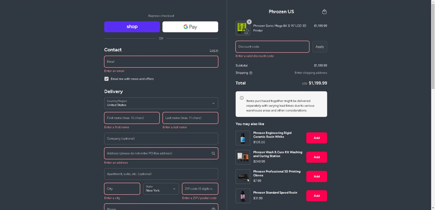 Phrozen Technology promo code screenshot showing code ZORP15 applied at Phrozen Technology checkout page. Uploaded by SimplyCodes community member aver_136263192 on Sep 4, 2025