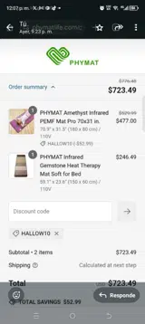 Hallow10 coupon verification screenshot