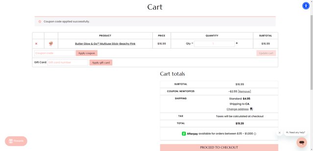 Physicians Formula checkout page showing Physicians Formula promo code box | Screenshot taken by SimplyCodes community member on Jul 9, 2025
