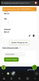 Phytoextractum coupon verification screenshot