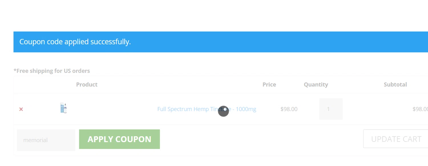 PhytoLogica promo code screenshot showing code memorial applied at PhytoLogica checkout page. Uploaded by SimplyCodes community member CouponAce3224 on Nov 20, 2025