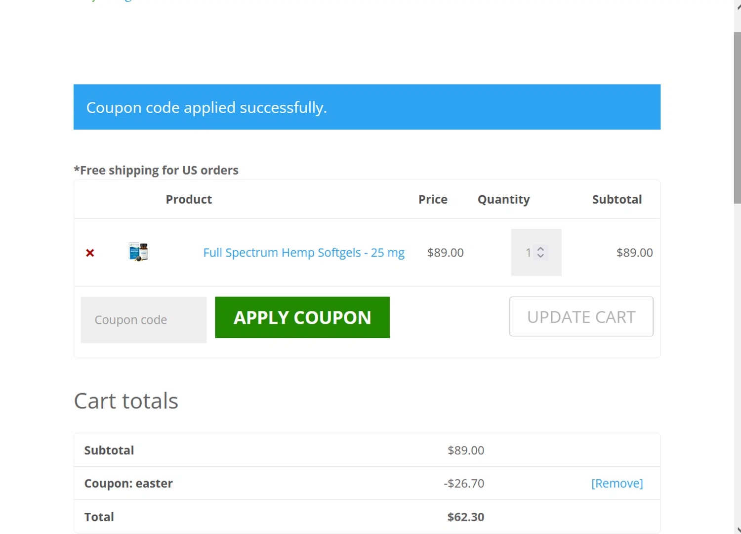 PhytoLogica promo code screenshot showing code easter applied at PhytoLogica checkout page. Uploaded by SimplyCodes community member ValiantLion5897 on Sep 19, 2025