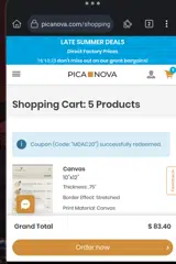MDAC20 coupon verification screenshot