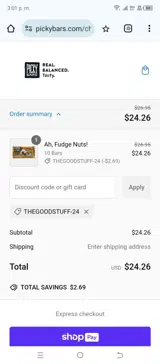 THEGOODSTUFF-24 coupon verification screenshot