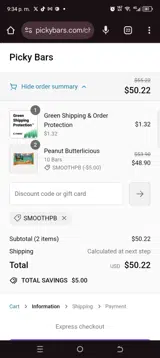 Smoothpb coupon verification screenshot