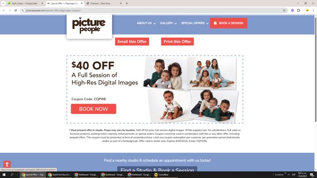 Picture People checkout page showing Picture People coupon code box | Screenshot taken by SimplyCodes community member on Jun 15, 2025