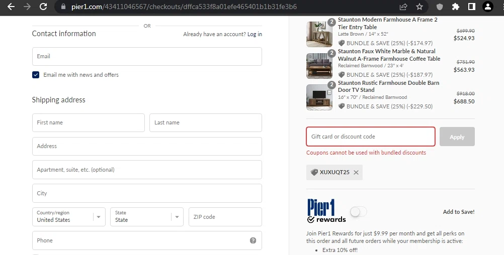 80 Off Pier 1 Discount Codes Mar 2022 SimplyCodes