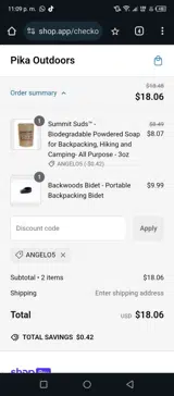 ANGELO5 coupon verification screenshot
