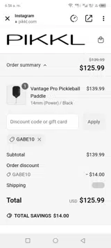 Gabe10 coupon verification screenshot