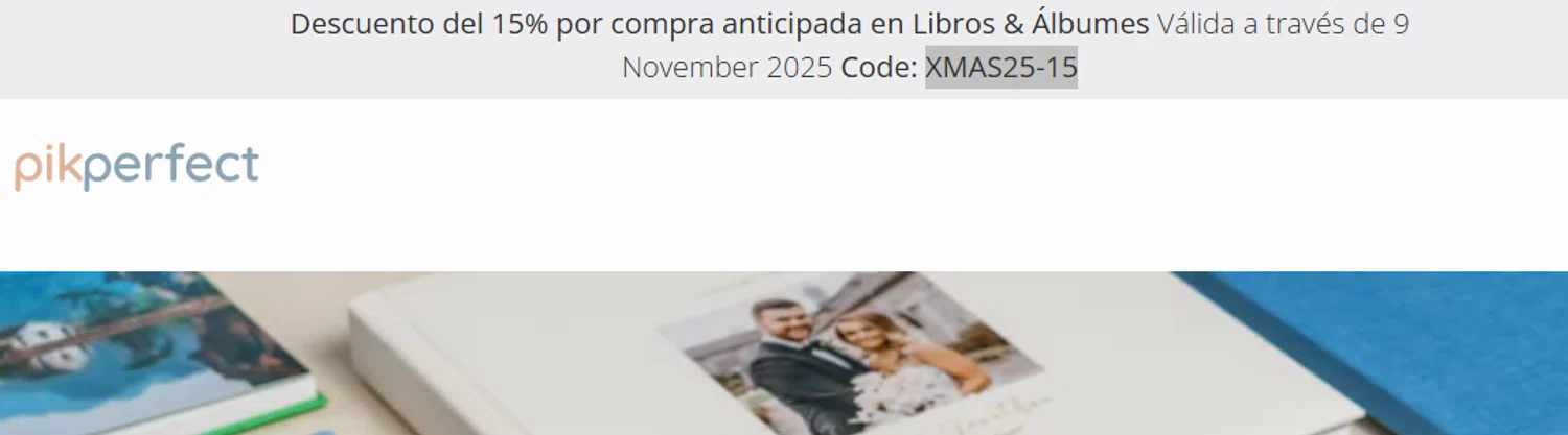 PikPerfect promo code screenshot showing code XMAS25-15 applied at PikPerfect checkout page. Uploaded by SimplyCodes community member josemiguelaponte on Oct 23, 2025