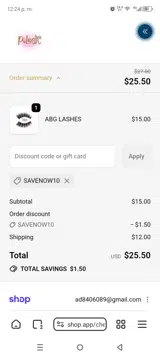 savenow10 coupon verification screenshot