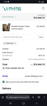 Sancho5 coupon verification screenshot