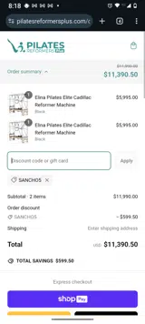 Sancho5 coupon verification screenshot