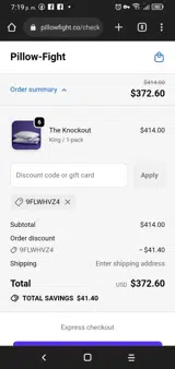 9FLWHVZ4 coupon verification screenshot
