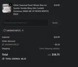SAVEMYCART25 coupon verification screenshot