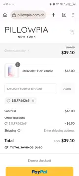 15LFR66269 coupon verification screenshot