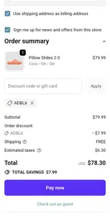 ADBL6 coupon verification screenshot