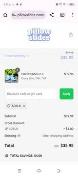 ADBL6 coupon verification screenshot
